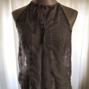 Philosophy sheer highneck top